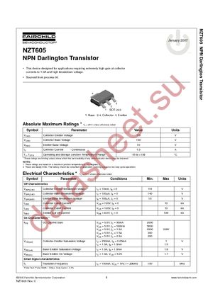 NZT605 datasheet  